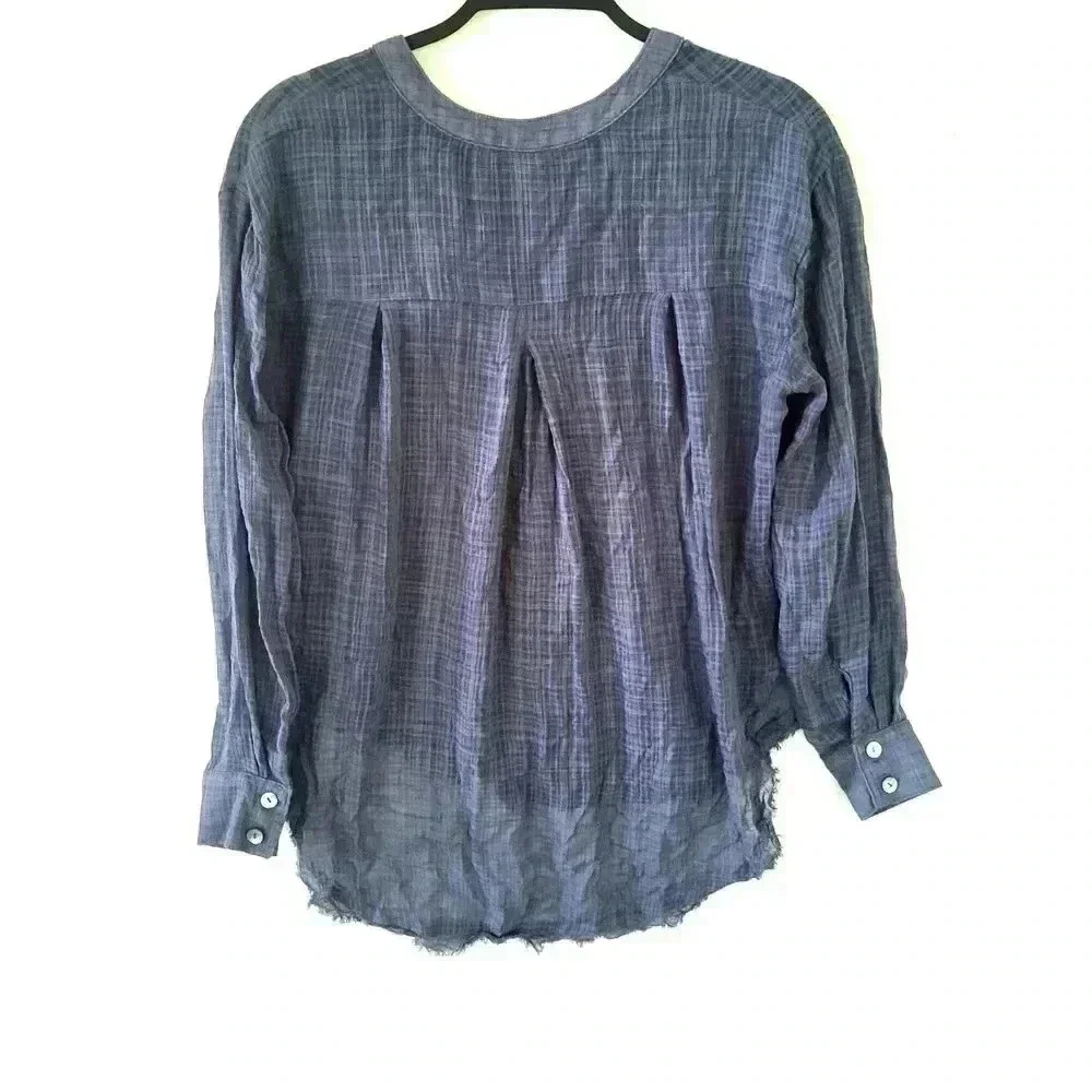 Free People Blue Plaid Tunic Top‎
